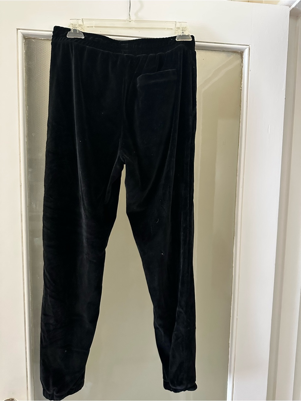 Mens Forever21 Black Velvet Lounge Pants